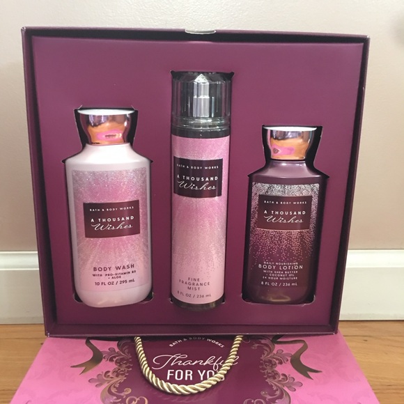Bath Body Works A Thousand Wishes Gift Set Pink